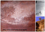 Pinturas rupestres de arte levantino. Conjunto de Ciervas.  Datadas en el Neolítico (7.000 a 4.500 aC). Descubiertas en 1947 por T. Ortego y estudiadas por F. Piñón en 1982