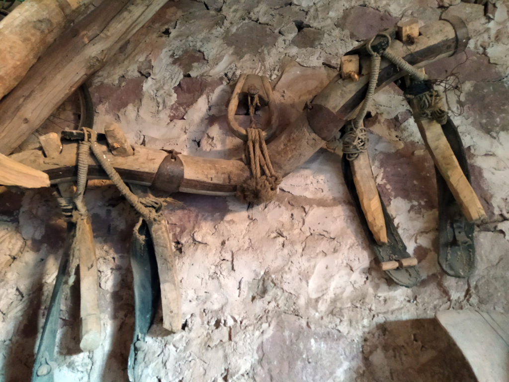 Yugo con un balancín para labrar